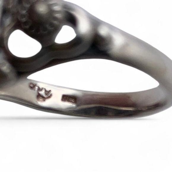 ARYO 925 STERLING SILVER AND NATURAL OVAL RUBY RING - Picture 5 of 8